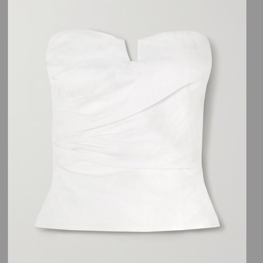 NWT Reformation | Madelyn Linen Strapless Top in White